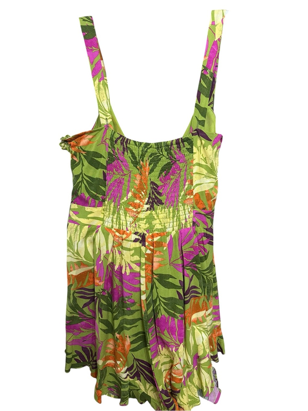 Jessica Simpson Green Floral Print Skort with Purple & Orange Accents